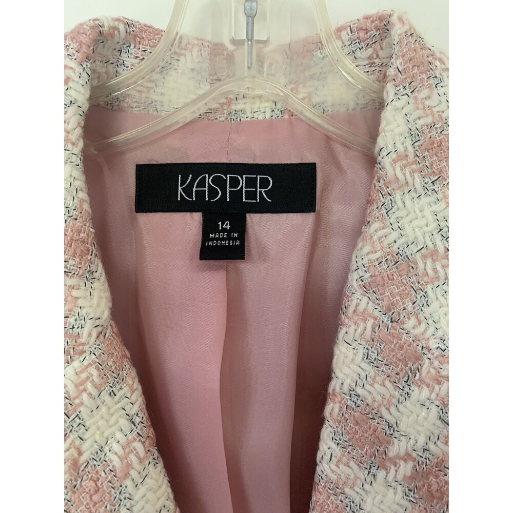 Kasper Pink and White Tweed Blazer - Picture 12 of 16